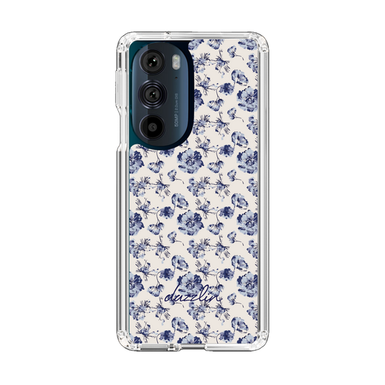 Slim Protection Case［ dazzlin - BlueFlower - Beige ］