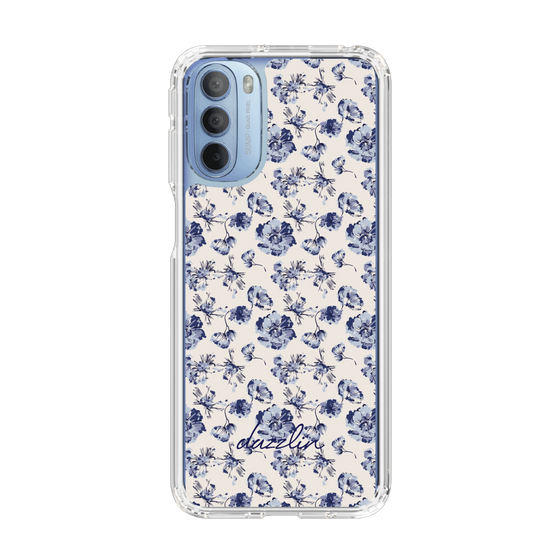 Slim Protection Case［ dazzlin - BlueFlower - Beige ］