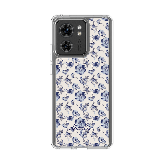 Slim Protection Case［ dazzlin - BlueFlower - Beige ］