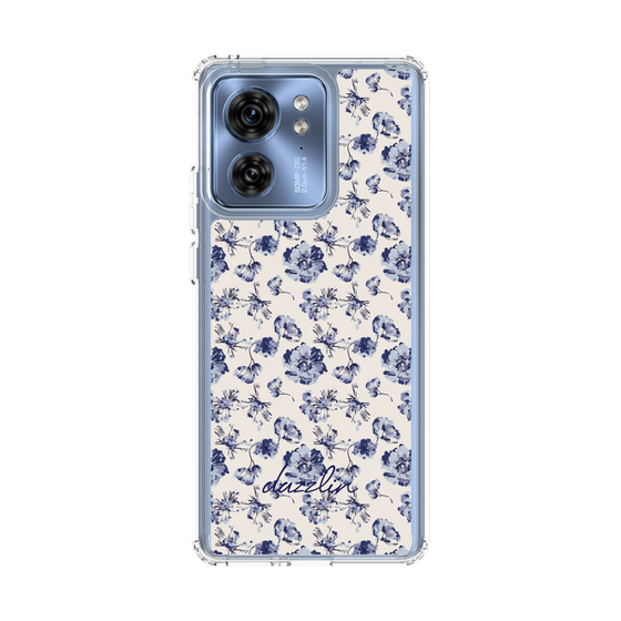 Slim Protection Case［ dazzlin - BlueFlower - Beige ］