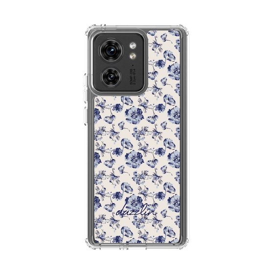 Slim Protection Case［ dazzlin - BlueFlower - Beige ］