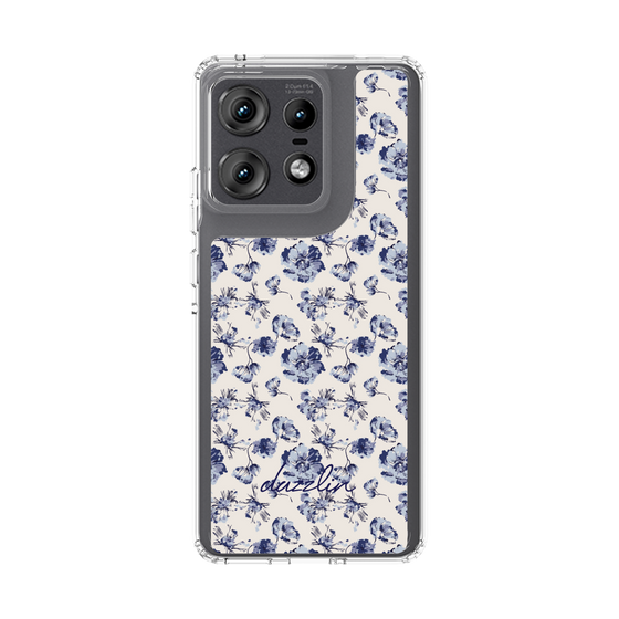 Slim Protection Case［ dazzlin - BlueFlower - Beige ］
