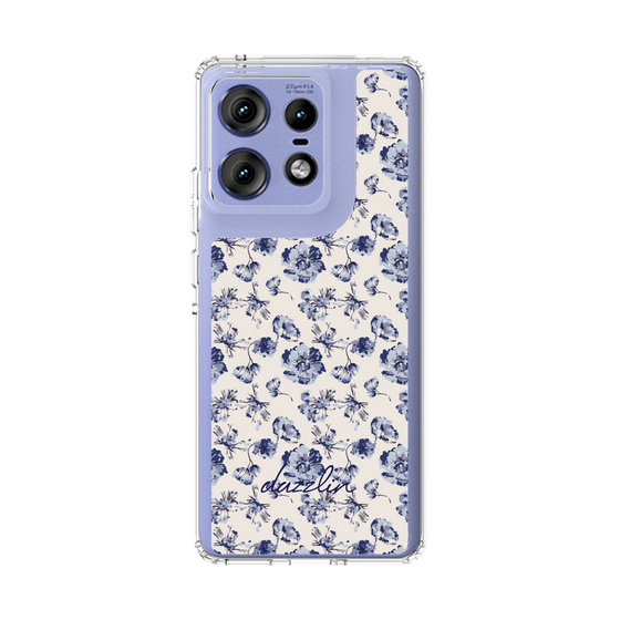 Slim Protection Case［ dazzlin - BlueFlower - Beige ］