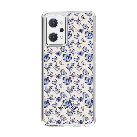 Slim Protection Case［ dazzlin - BlueFlower - Beige ］
