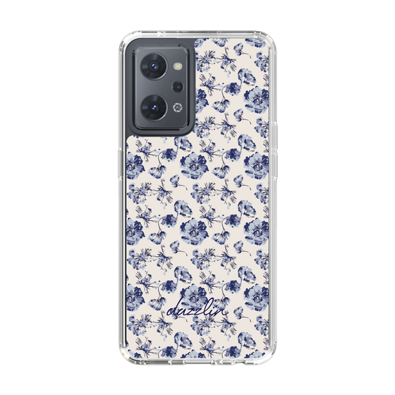 Slim Protection Case［ dazzlin - BlueFlower - Beige ］