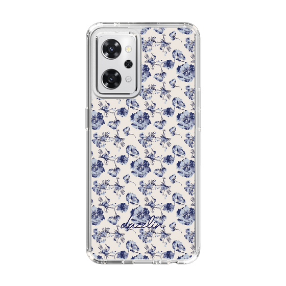 Slim Protection Case［ dazzlin - BlueFlower - Beige ］
