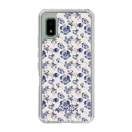 Slim Protection Case［ dazzlin - BlueFlower - Beige ］
