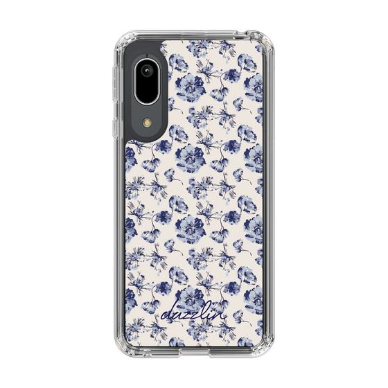 Slim Protection Case［ dazzlin - BlueFlower - Beige ］