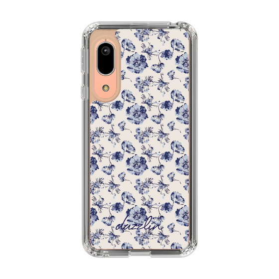 Slim Protection Case［ dazzlin - BlueFlower - Beige ］