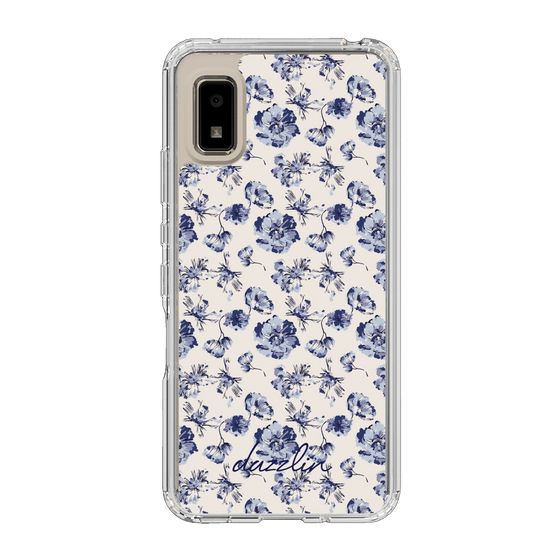 Slim Protection Case［ dazzlin - BlueFlower - Beige ］