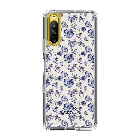 Slim Protection Case［ dazzlin - BlueFlower - Beige ］