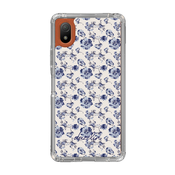 Slim Protection Case［ dazzlin - BlueFlower - Beige ］