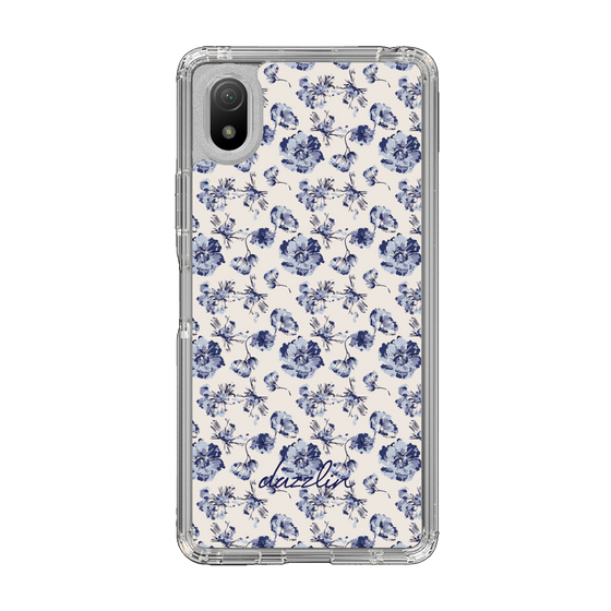 Slim Protection Case［ dazzlin - BlueFlower - Beige ］