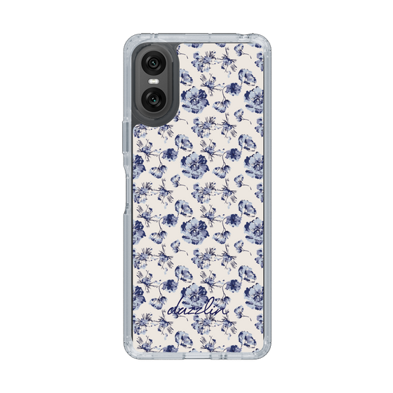 Slim Protection Case［ dazzlin - BlueFlower - Beige ］