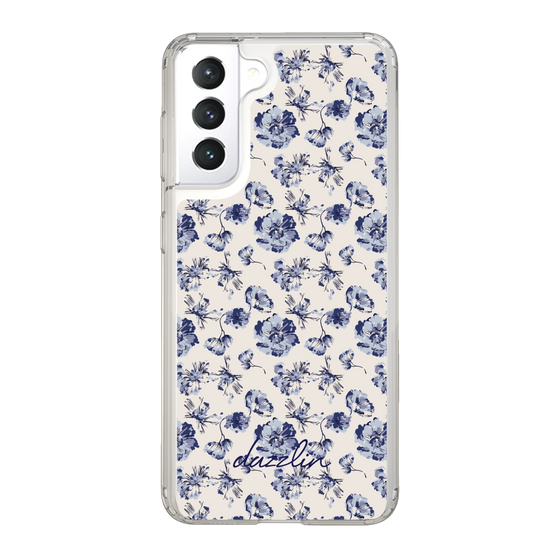 Slim Protection Case［ dazzlin - BlueFlower - Beige ］