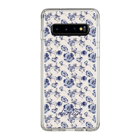 Slim Protection Case［ dazzlin - BlueFlower - Beige ］