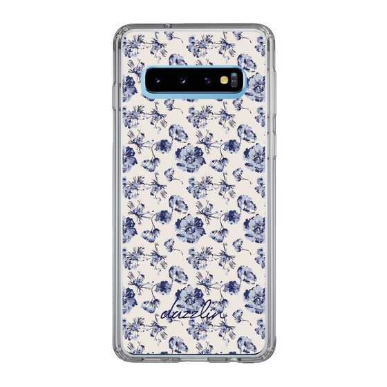 Slim Protection Case［ dazzlin - BlueFlower - Beige ］