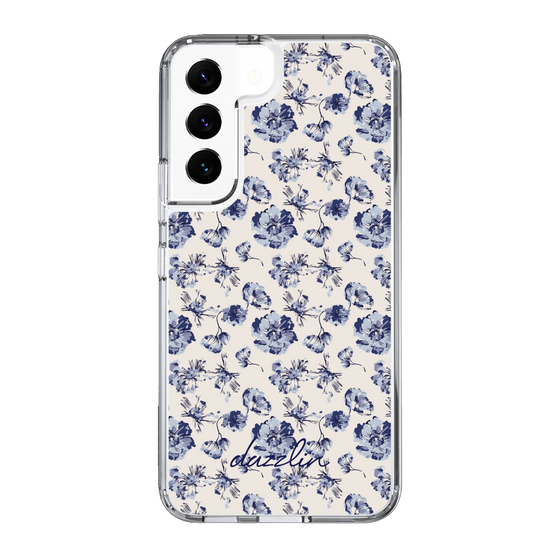 Slim Protection Case［ dazzlin - BlueFlower - Beige ］