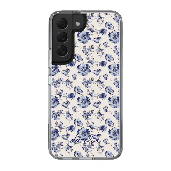 Slim Protection Case［ dazzlin - BlueFlower - Beige ］