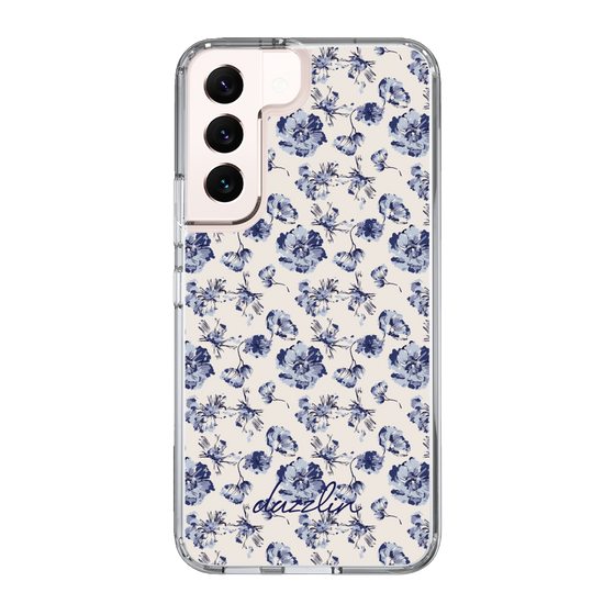 Slim Protection Case［ dazzlin - BlueFlower - Beige ］