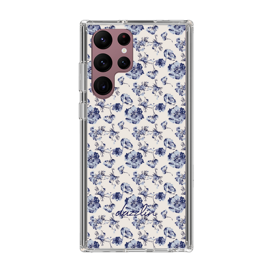 Slim Protection Case［ dazzlin - BlueFlower - Beige ］