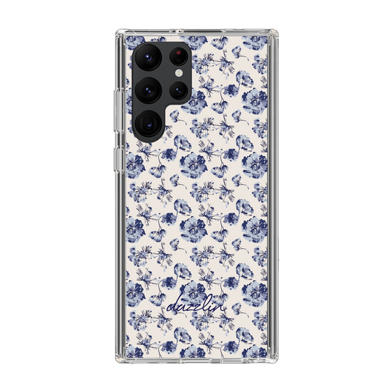 Slim Protection Case［ dazzlin - BlueFlower - Beige ］