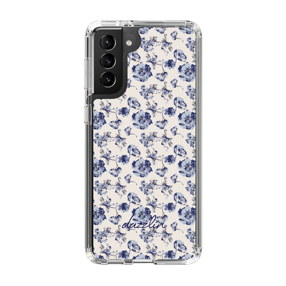 Slim Protection Case［ dazzlin - BlueFlower - Beige ］