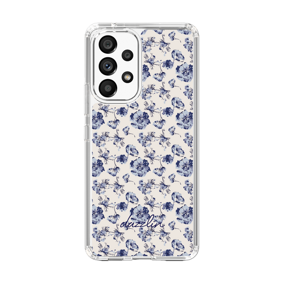 Slim Protection Case［ dazzlin - BlueFlower - Beige ］