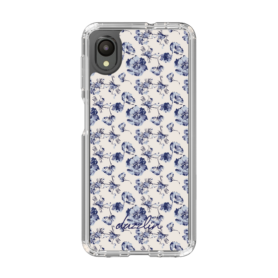 Slim Protection Case［ dazzlin - BlueFlower - Beige ］