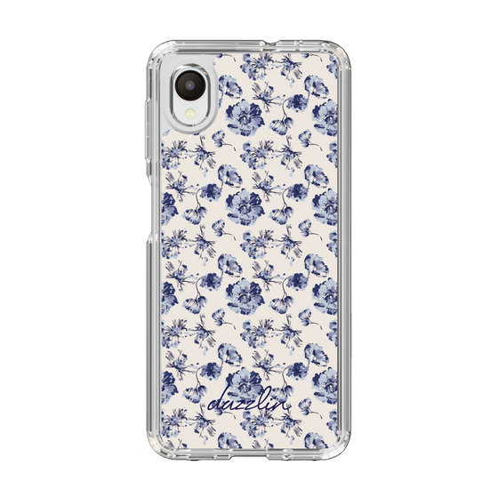 Slim Protection Case［ dazzlin - BlueFlower - Beige ］