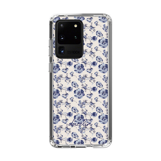 Slim Protection Case［ dazzlin - BlueFlower - Beige ］