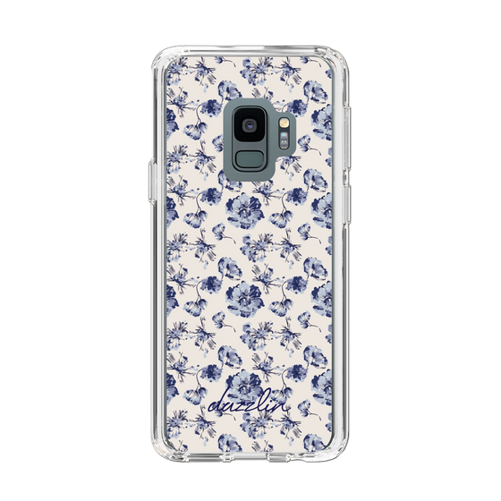 Slim Protection Case［ dazzlin - BlueFlower - Beige ］
