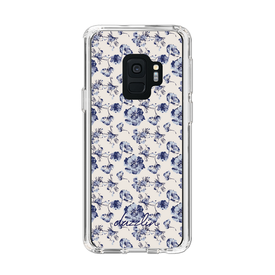 Slim Protection Case［ dazzlin - BlueFlower - Beige ］