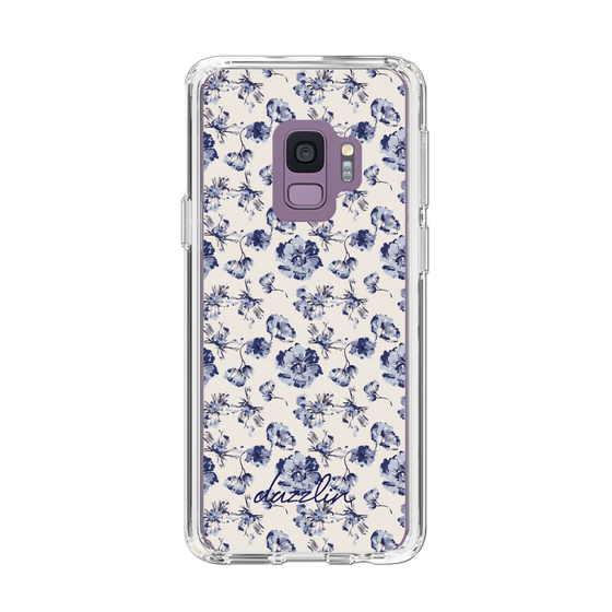 Slim Protection Case［ dazzlin - BlueFlower - Beige ］