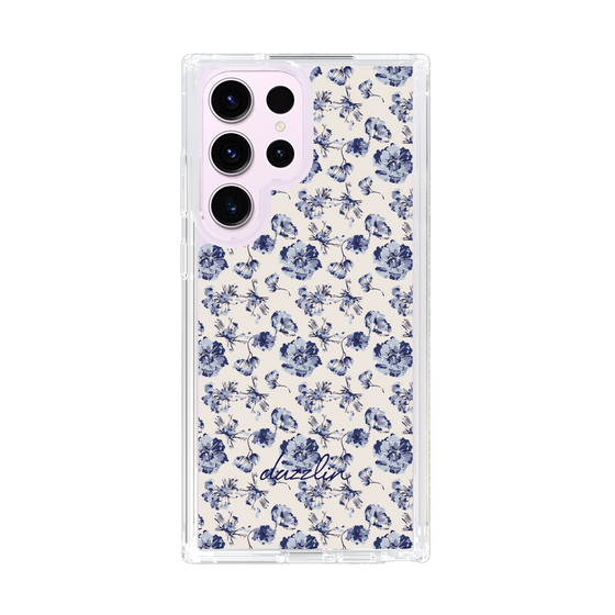 Slim Protection Case［ dazzlin - BlueFlower - Beige ］
