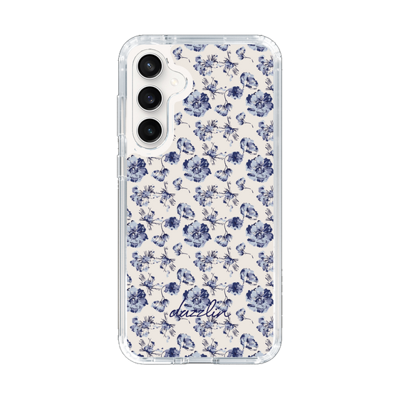 Slim Protection Case［ dazzlin - BlueFlower - Beige ］