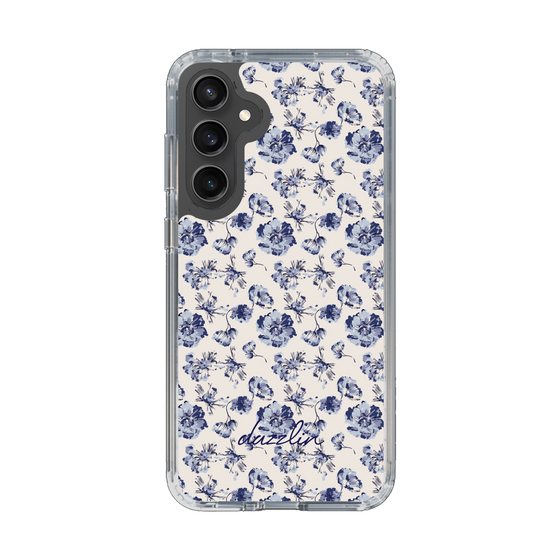 Slim Protection Case［ dazzlin - BlueFlower - Beige ］