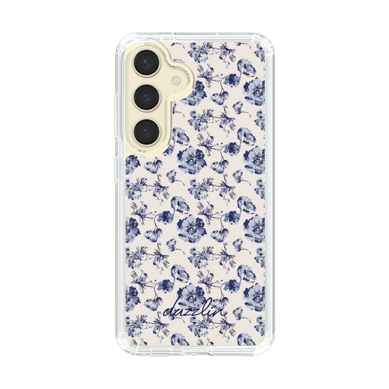 Slim Protection Case［ dazzlin - BlueFlower - Beige ］