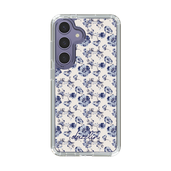 Slim Protection Case［ dazzlin - BlueFlower - Beige ］