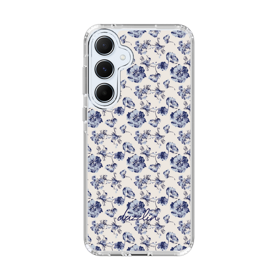 Slim Protection Case［ dazzlin - BlueFlower - Beige ］