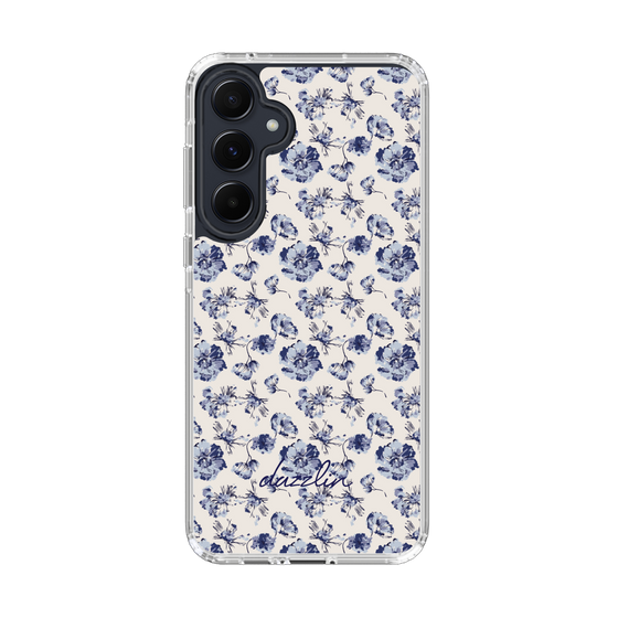 Slim Protection Case［ dazzlin - BlueFlower - Beige ］