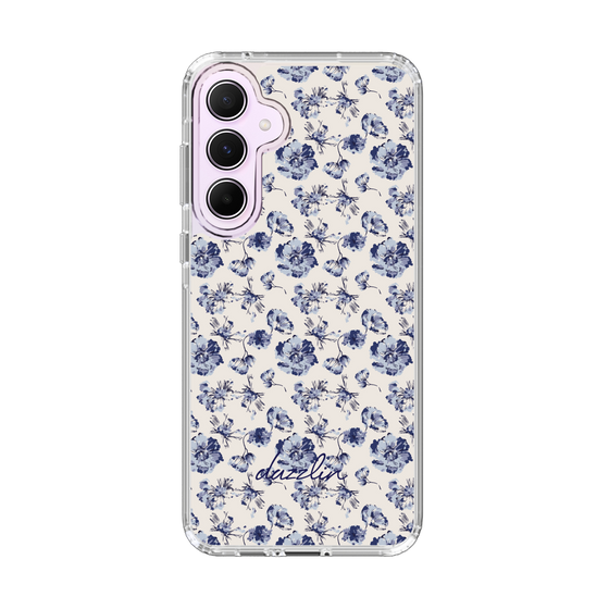 Slim Protection Case［ dazzlin - BlueFlower - Beige ］