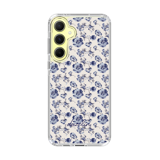 Slim Protection Case［ dazzlin - BlueFlower - Beige ］