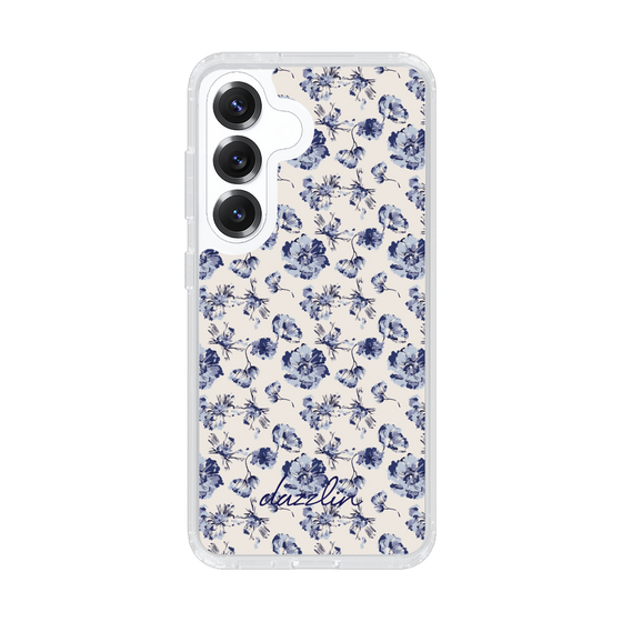 Slim Protection Case［ dazzlin - BlueFlower - Beige ］