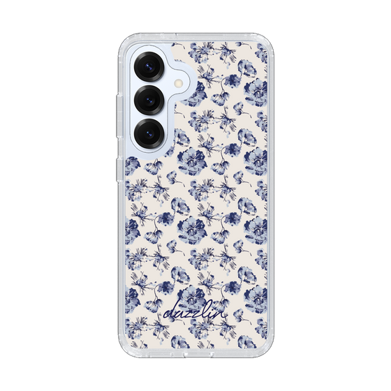 Slim Protection Case［ dazzlin - BlueFlower - Beige ］
