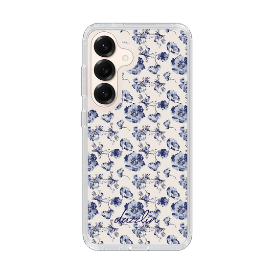 Slim Protection Case［ dazzlin - BlueFlower - Beige ］
