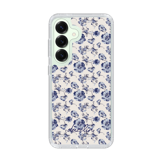 Slim Protection Case［ dazzlin - BlueFlower - Beige ］