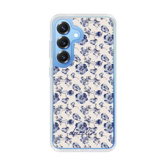 Slim Protection Case［ dazzlin - BlueFlower - Beige ］