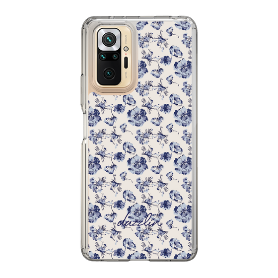 Slim Protection Case［ dazzlin - BlueFlower - Beige ］