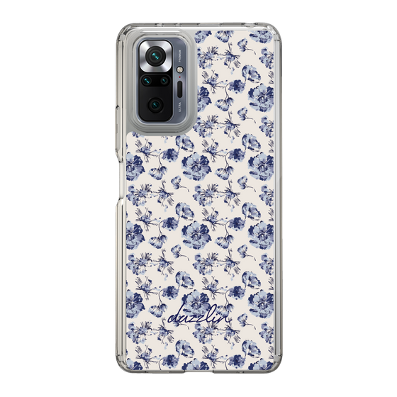 Slim Protection Case［ dazzlin - BlueFlower - Beige ］